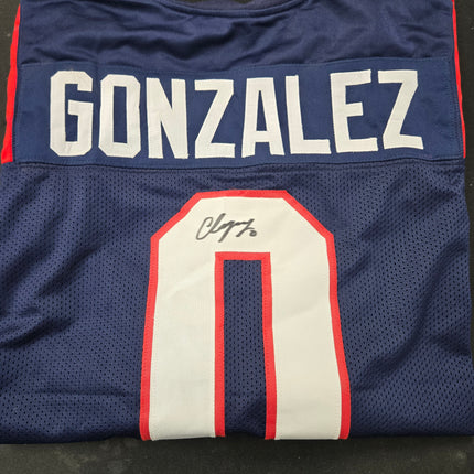 MEM Christian Gonzalez Signed Jersey Patriots