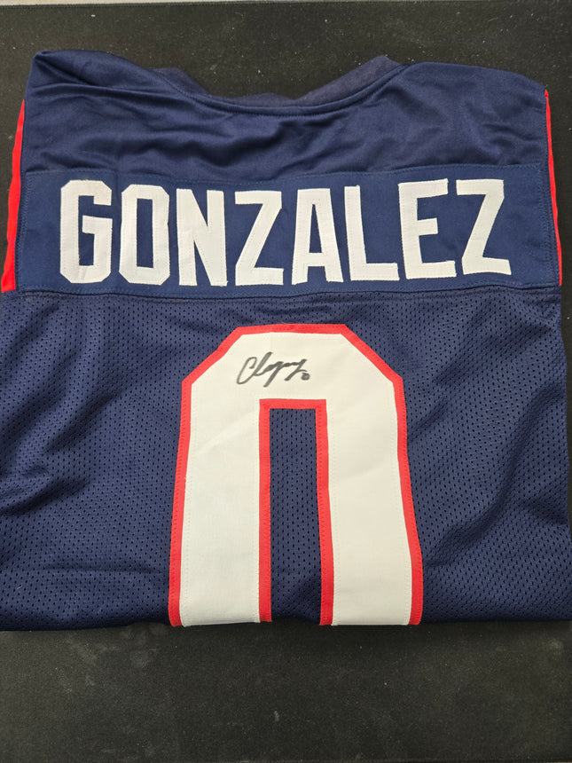 MEM Christian Gonzalez Signed Jersey Patriots