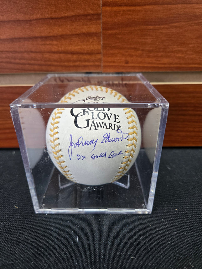 MEM Johnny Edwards Signed Baseball