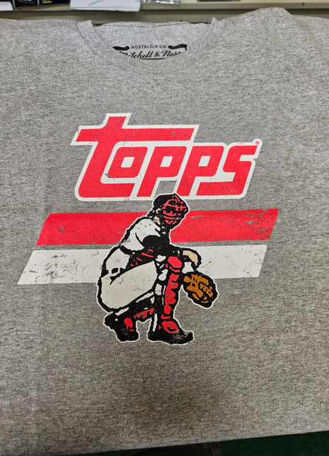 Topps Heritage Grey Stripe Catcher T Shirt