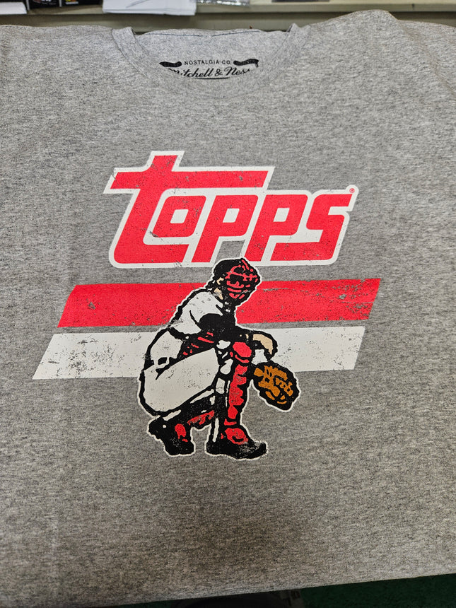 Topps Heritage Grey Stripe Catcher T Shirt