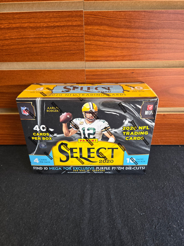 NFL 2020 Select Football Mega Box Purple Prizm Die Cuts
