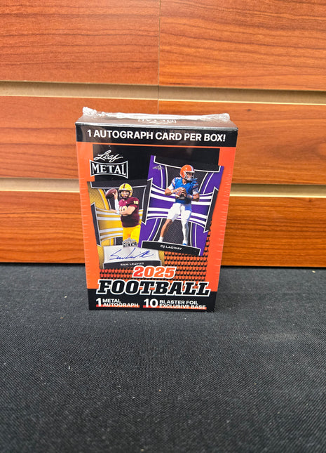 NFL 2025 Leaf Metal Football Blaster Box