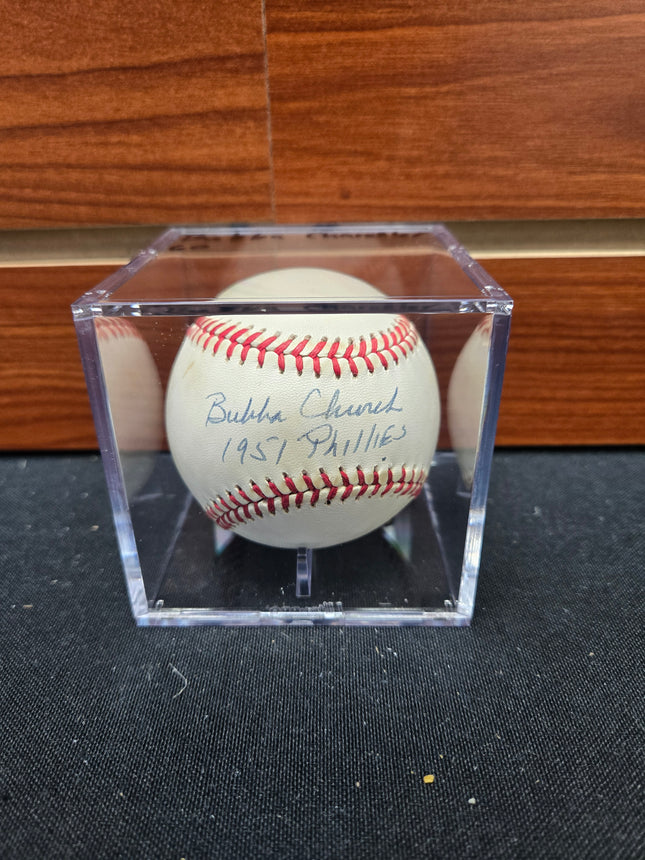 MEM Bubba Church Signed Baseball