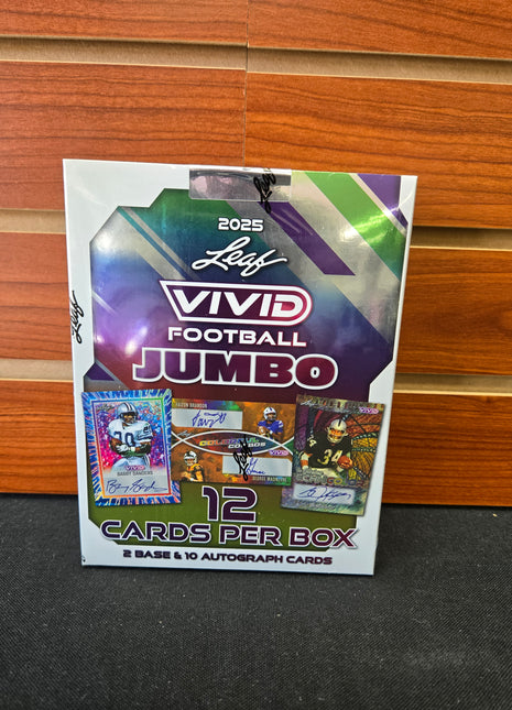 NFL 2025 Leaf Vivid Football Hobby Box Jumbo