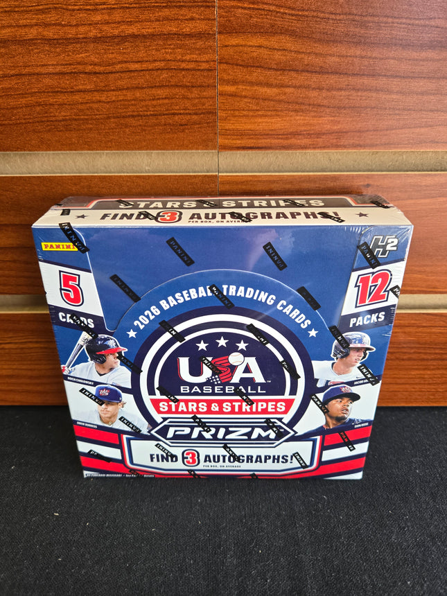 MLB 2026 Panini Prizm USA Stars and Stripes Baseball H2 Hobby Box