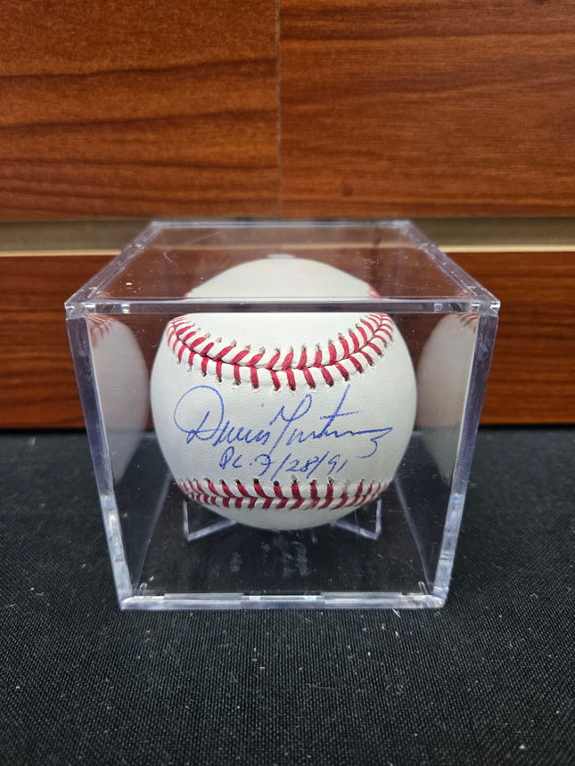 MEM Dennis Martinez Signed Baseball