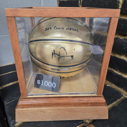 MEM Anthony Davis Signed Gold Medal Basketball