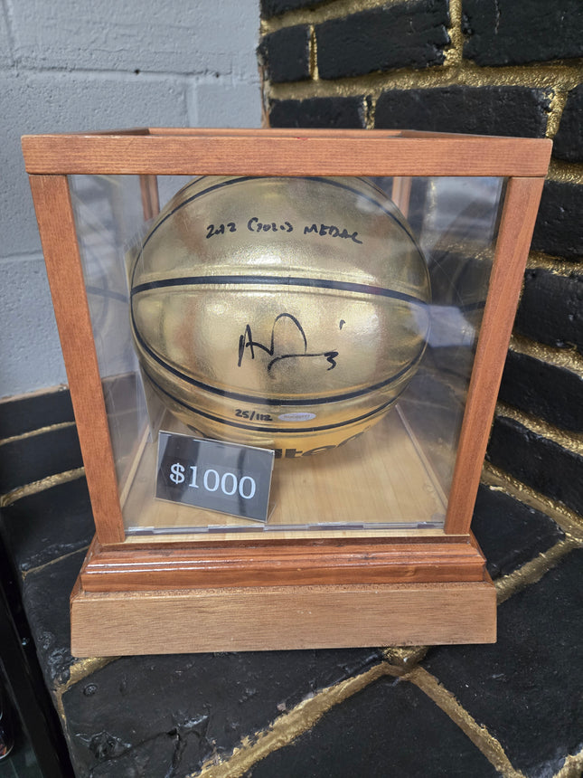 MEM Anthony Davis Signed Gold Medal Basketball