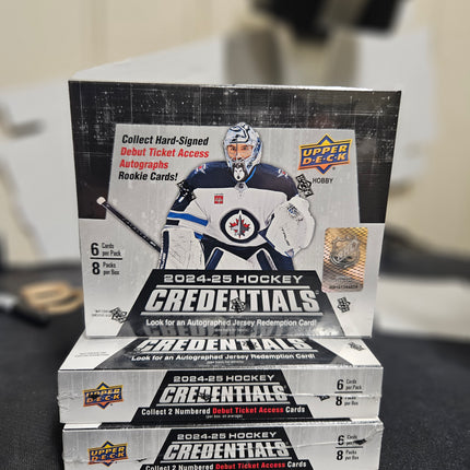 NHL 2024-25 UD Credentials Hockey Hobby Box