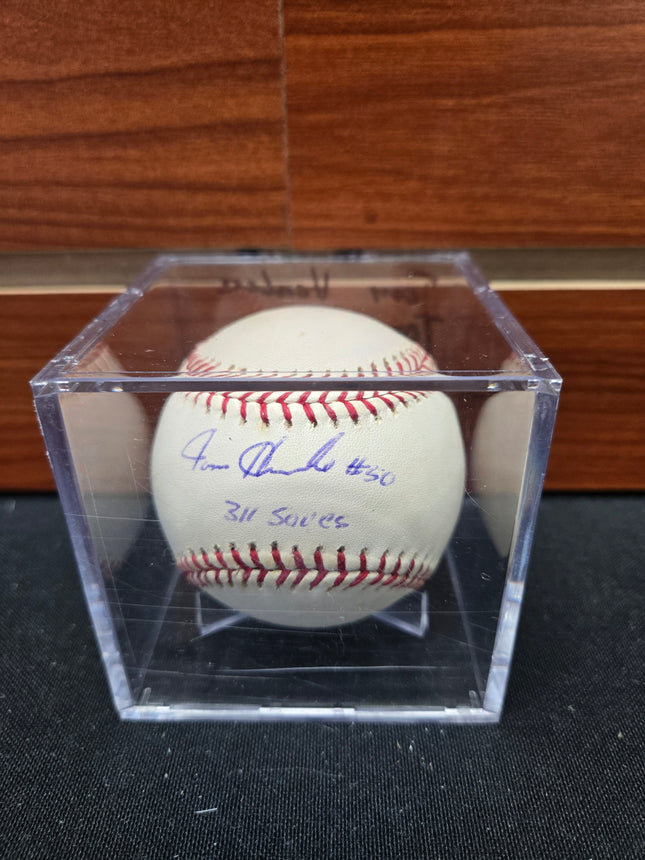 MEM Tom Henke Signed Baseball
