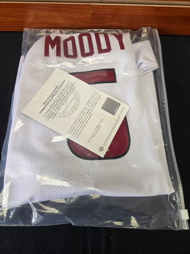 MEM MEM Moses Moody Autographed Arkansas Razerbacks Jersey Upper Deck