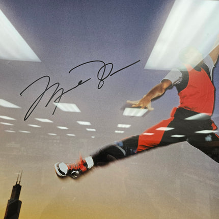 MEM Michael Jordan Upper Deck Autographed Framed Picture 37x42