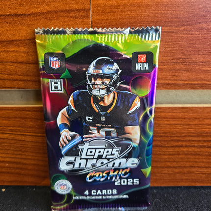 NFL 2025 Topps Chrome Cosmic Football Hobby PACK