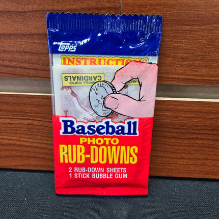 MLB 1984 Topps Baseball Photo Rub-Downs Pack