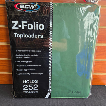 BCW Z-Folio Toploader Binder Green