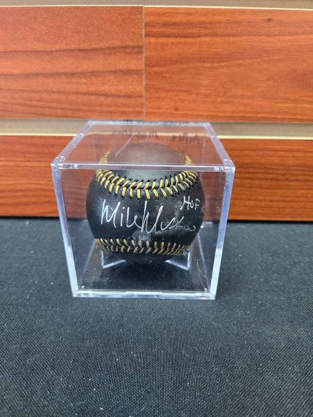 MEM Mike Mussina Signed Baseball Black