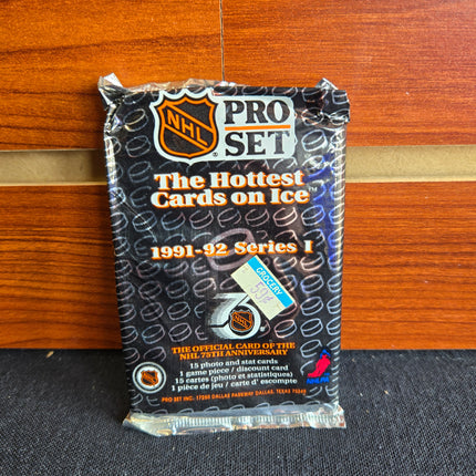 NHL 1991-92 Pro Set Series 1 Hockey Pack