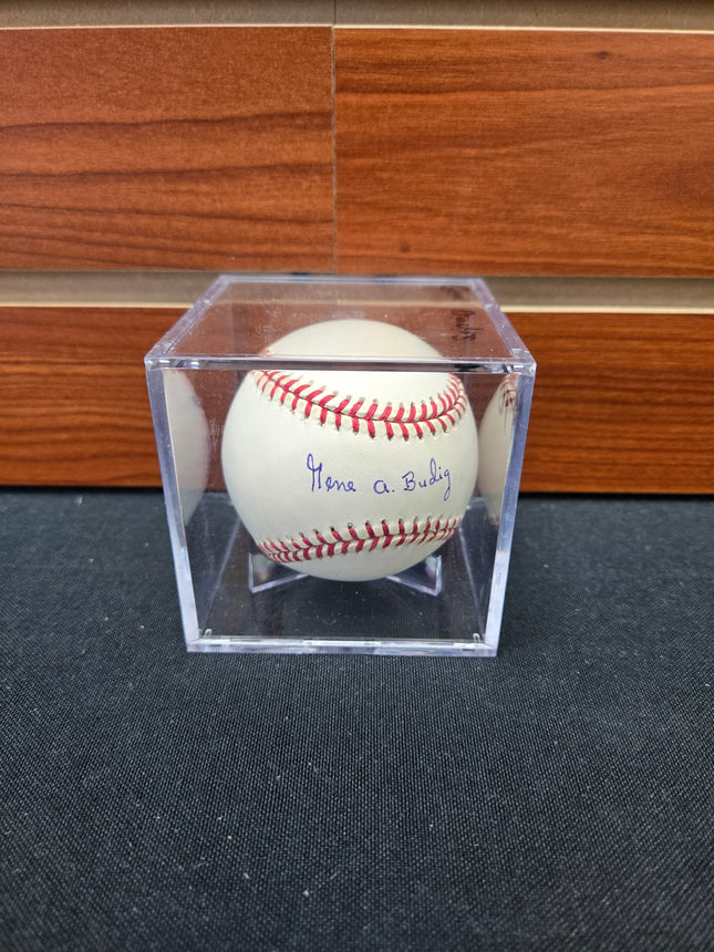 MEM Gene Budig Signed Baseball