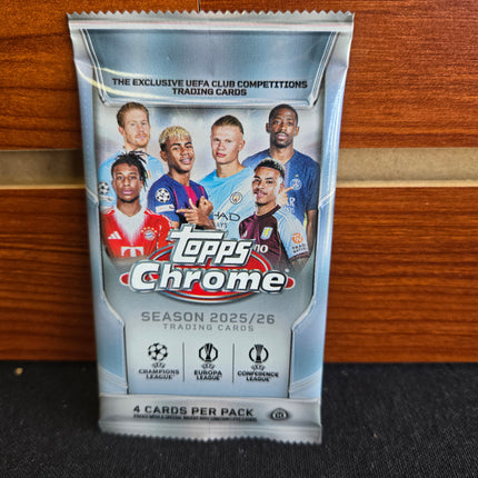 Soccer 2025-26 Topps UEFA Chrome Club Competitions Hobby PACK