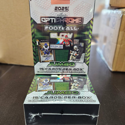 NFL 2025 Leaf OptiChrome Football Jumbo Box