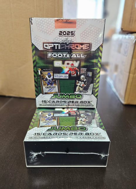 NFL 2025 Leaf OptiChrome Football Jumbo Box
