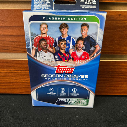 Soccer 2025-26 Topps UEFA Club Competitions Flagship Hanger Box