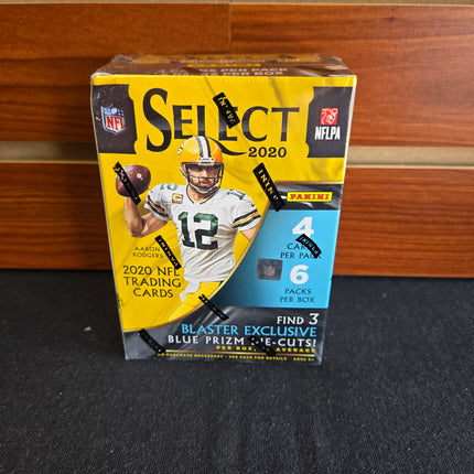 NFL 2020 Select Football Blaster Box Blue Prizm Die Cuts
