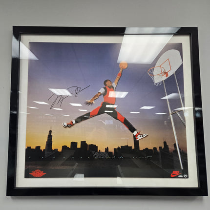 MEM Michael Jordan Upper Deck Autographed Framed Picture 37x42