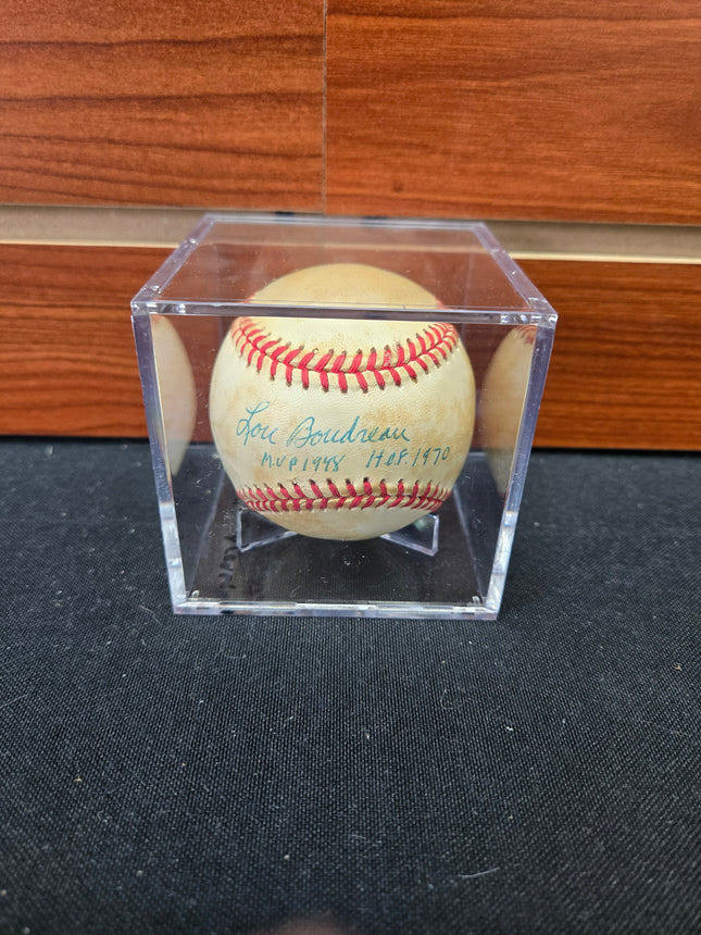 MEM Lou Boudreau Signed Baseball