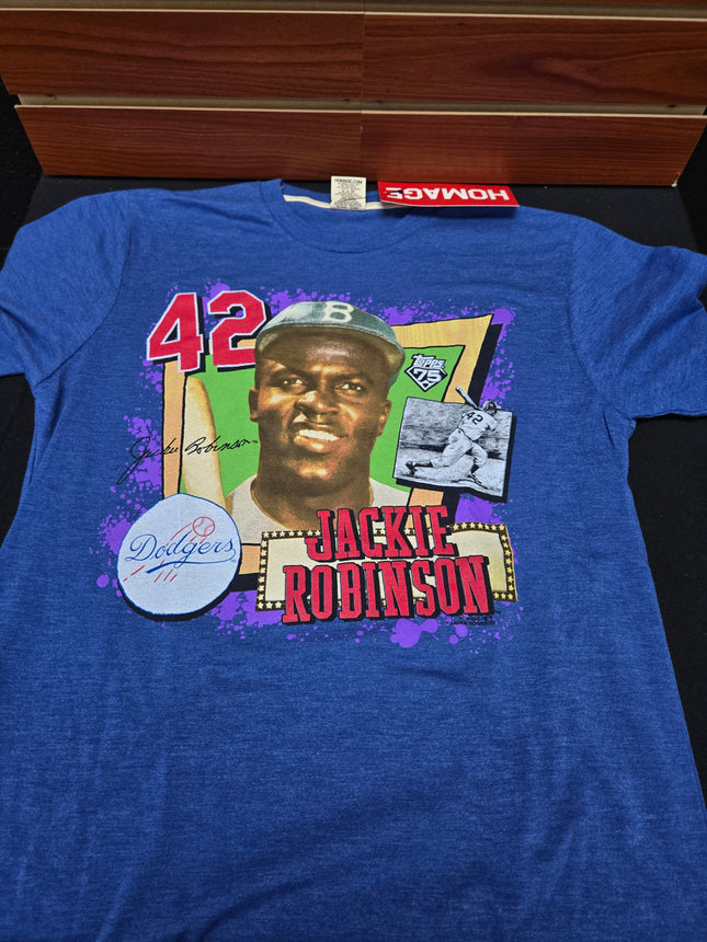 Topps 75th Jackie Robinson Icon Card Royal Blue Tee
